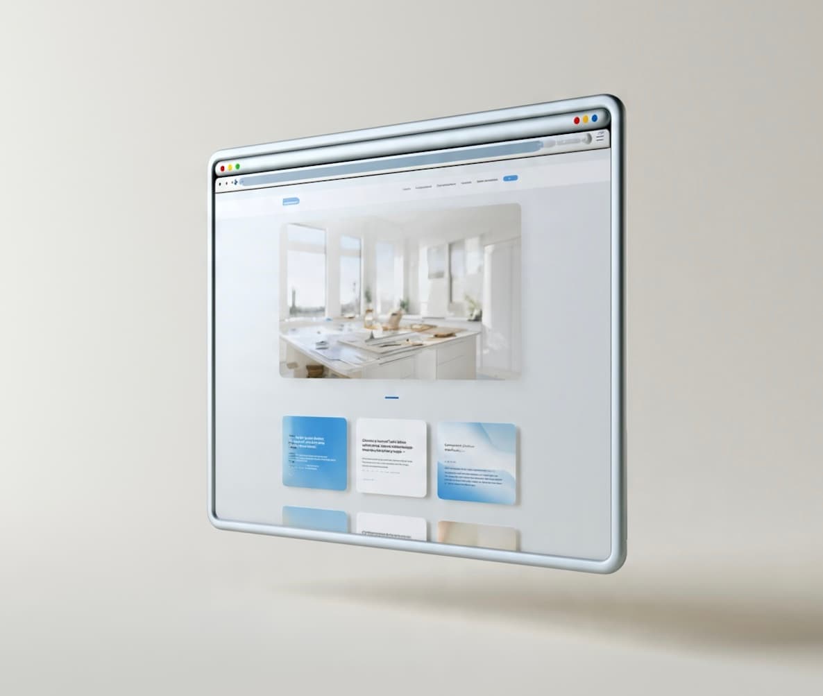 A service-business website displayed in a browser window — built and hosted by Fasite